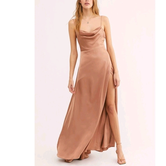 Free People Dresses & Skirts - Free People Fame & Partners Gold Rosabel Maxi Dress Size 12